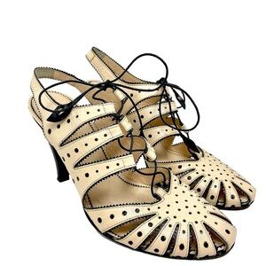 CHANEL Cream and Black Heels Sophisticated Style